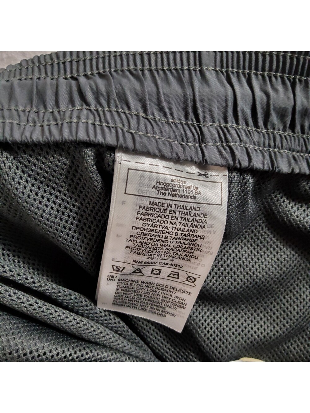 Adidas M TRIO Woven Soccer Training Pants GRAY Men's Size M Track Tapered Leg - Picture 7 of 9